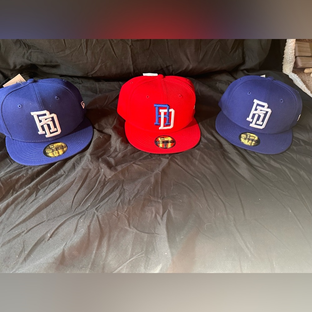 Dominican Republic- New Era Royal Blue Fitted Cap with White Embroidered Logo